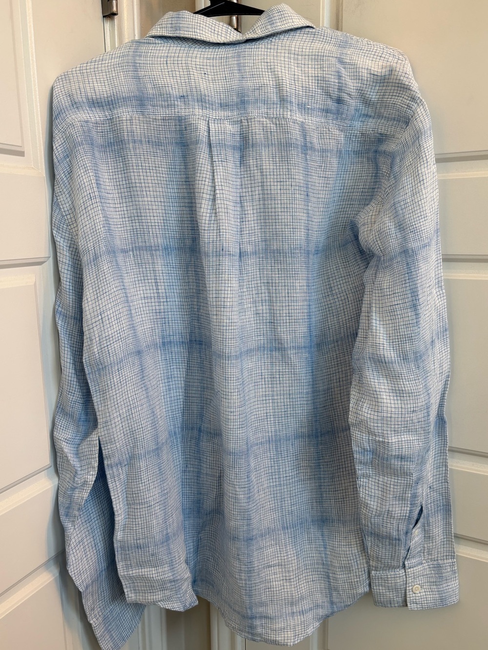 Billy Reid Linen Plaid Button-Down Shirt Size Medium - Picture 3 of 4
